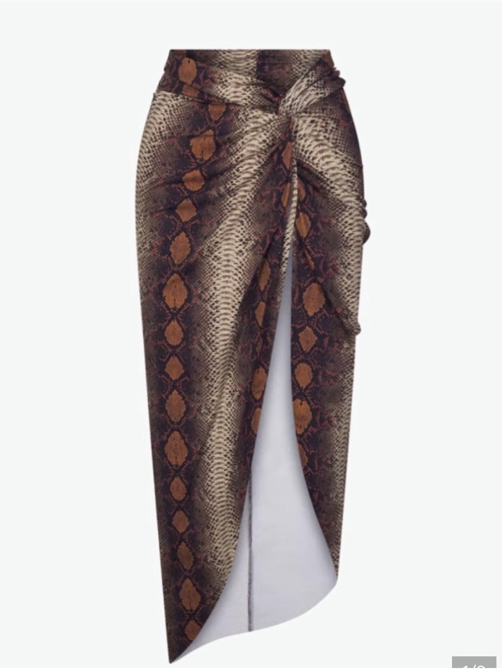 SKIMS Desert Snake-Print Swim Sarong Skirt NWT